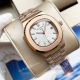 Swiss Quality Patek Philippe Nautilus Citizen 8215 Rose Gold Blue Replica Watches (4)_th.jpg